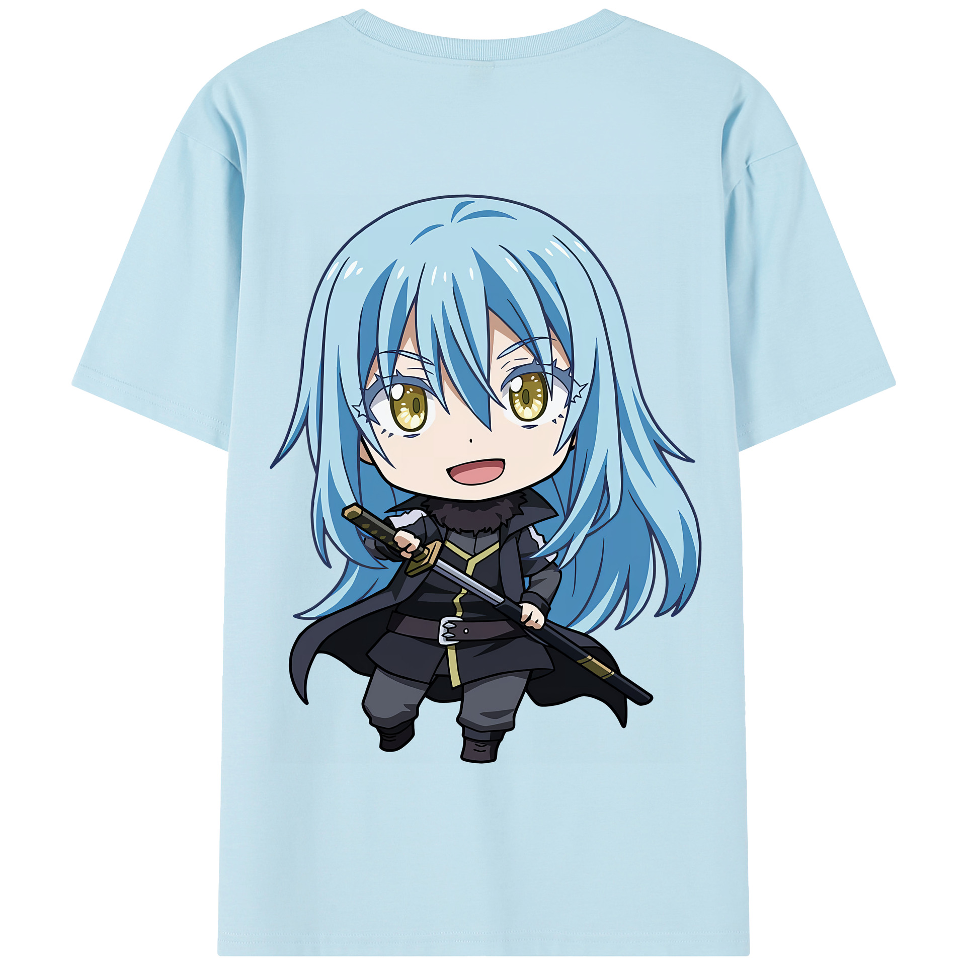 （画像用） 転スラ Regarding Reincarnated to Slime 綿100％半袖Tシャツ（背面プリント）